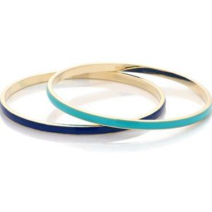 KENNETH JAY LANE, BLUE AND TURQUOISE SET OF 2 BRACELETS, NEW